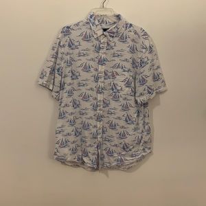 Mens vineyard vines short sleeve sail boat button down